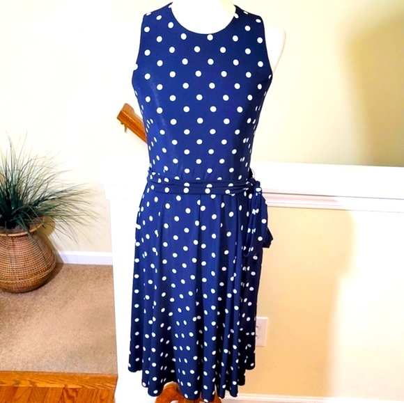 Ralph Lauren Belted Sleeveless Dress - Picture 3 of 8